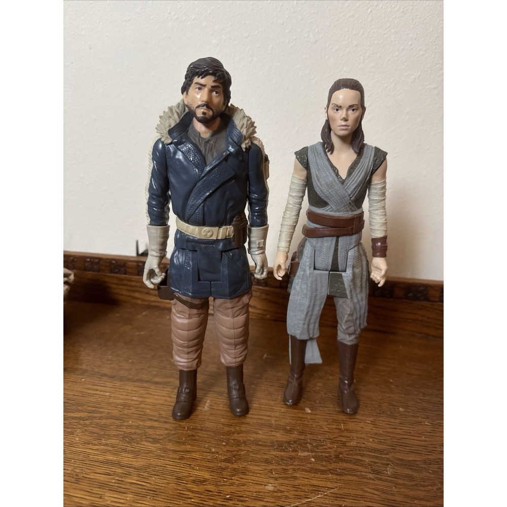 Star Wars 12" Poe Dameron & Rey Jakku Large Action Figures Lot